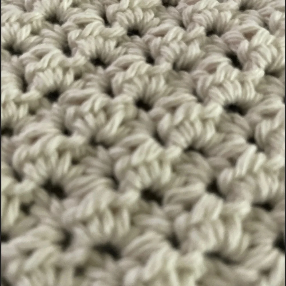 5 Crochet Washcloths Dishcloths with Hanging Loop 100% Cotton Handmade Bundle